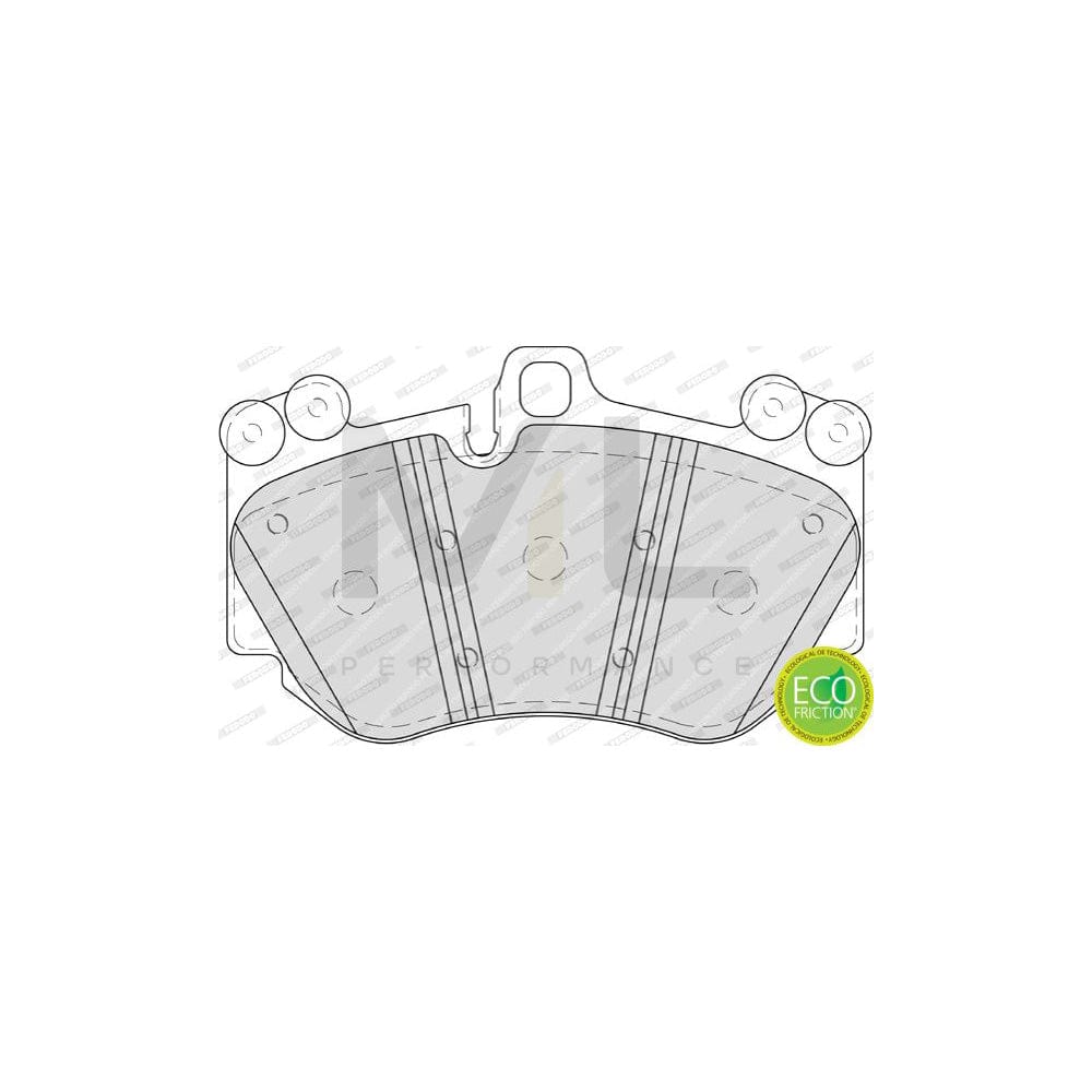 Ferodo Premier Eco Friction FDB4056 Brake Pad Set Prepared for Wear Indicator, Without Accessories