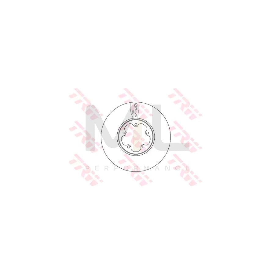 TRW DF6752S Brake Disc Vented, Painted - 1 piece