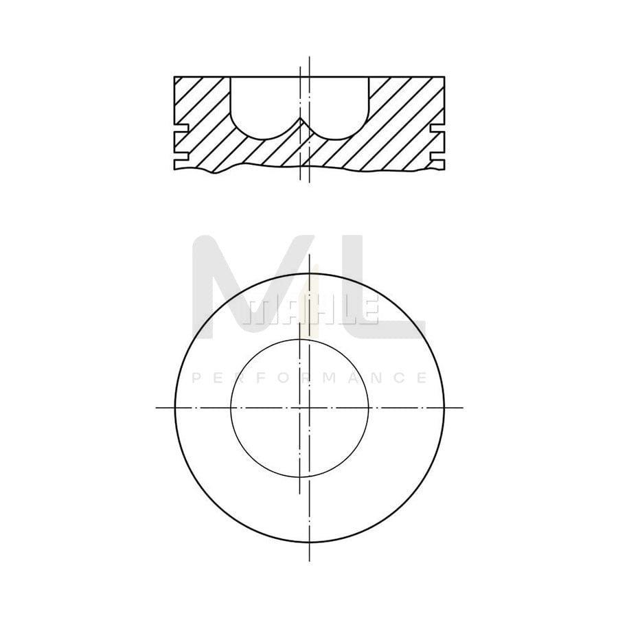 MAHLE ORIGINAL 083 04 01 Piston 80,25 mm, with piston rings, without cooling duct | ML Performance Car Parts