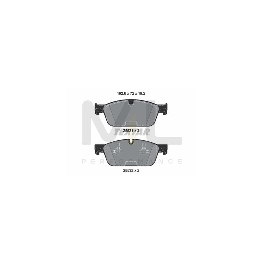 TEXTAR 2553101 Brake pad set prepared for wear indicator