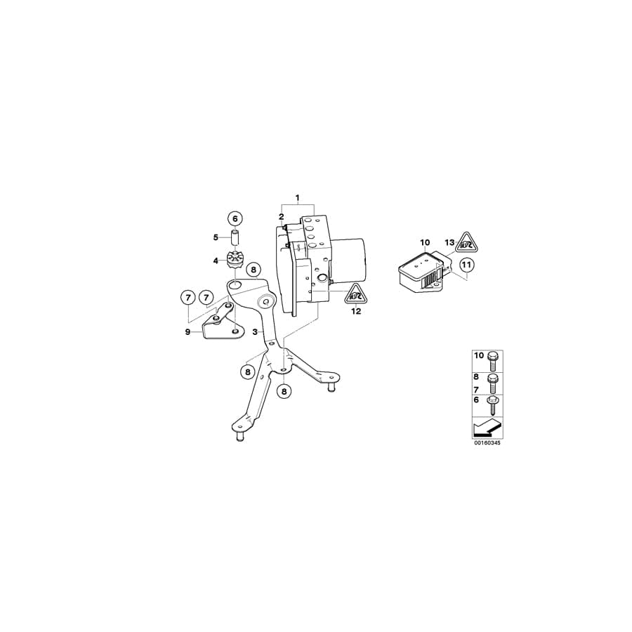 Genuine BMW 34526783369 E60 E61 Repair Kit, Control Unit Dxc (Inc. 530xi, 525xd & 525xi)