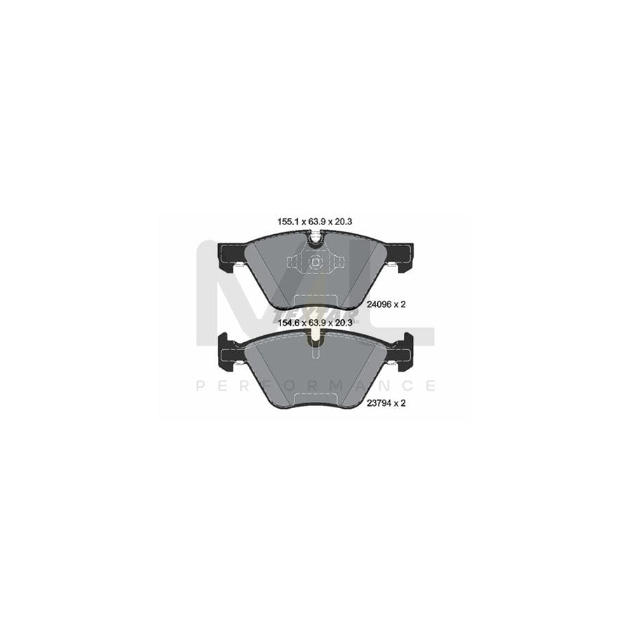 TEXTAR 2409681 Brake pad set epad, prepared for wear indicator