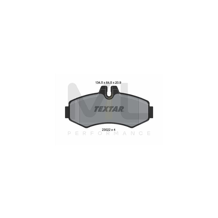 TEXTAR 2302201 Brake pad set prepared for wear indicator