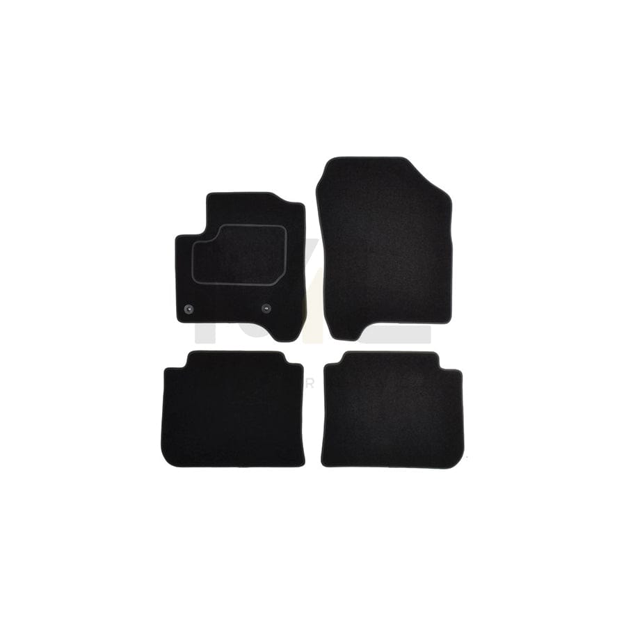 MAMMOOTH A041 CIT105 PRM 01 Floor mat set for CITROテ起 C3 Picasso Textile, Front and Rear, Quantity: 4, Black