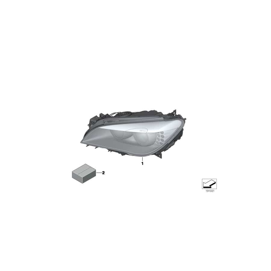 Genuine BMW 63117228429 F02 F01 F04 Bi-Xenon Headlight, Left (Inc. ALPINA B7, 740Li & Hybrid 7)
