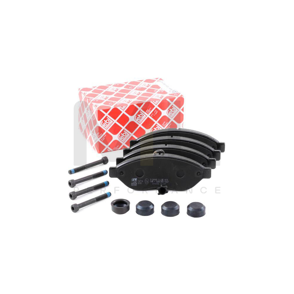 Febi Bilstein 16716 Brake Pad Set Front Axle, Incl. Wear Warning Contact, With Bolts/Screws | ML Performance Car Parts