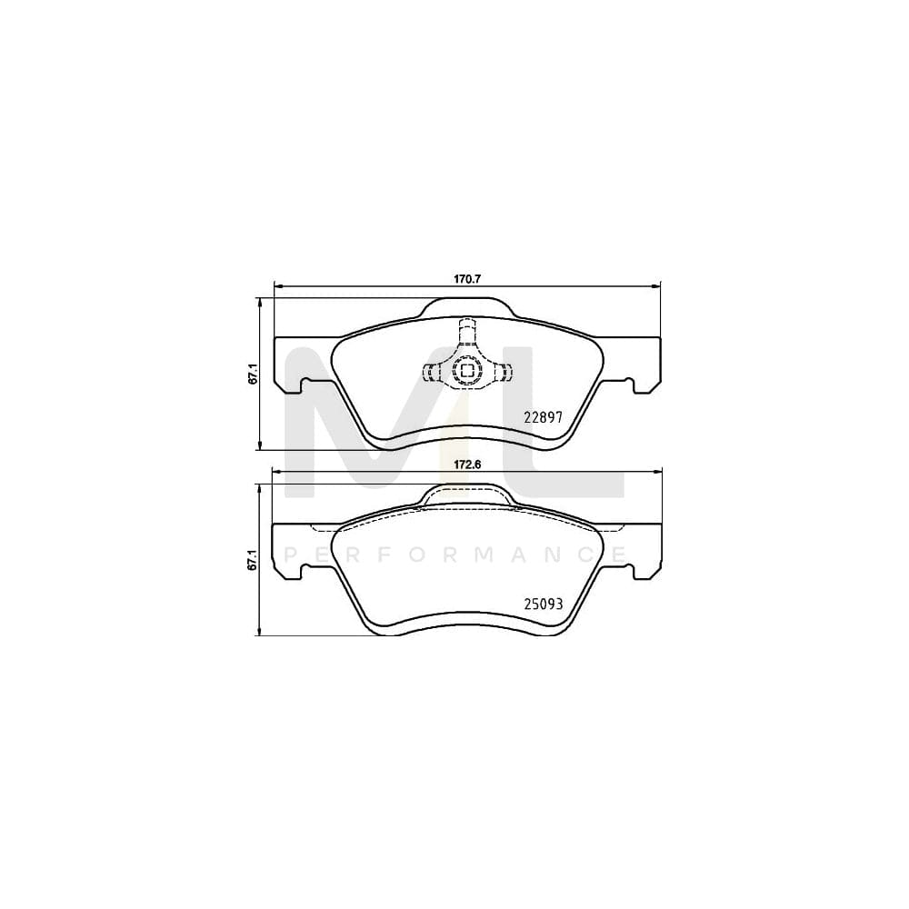 Hella 8DB 355 031-691 Brake Pad Set Not Prepared For Wear Indicator | ML Performance Car Parts
