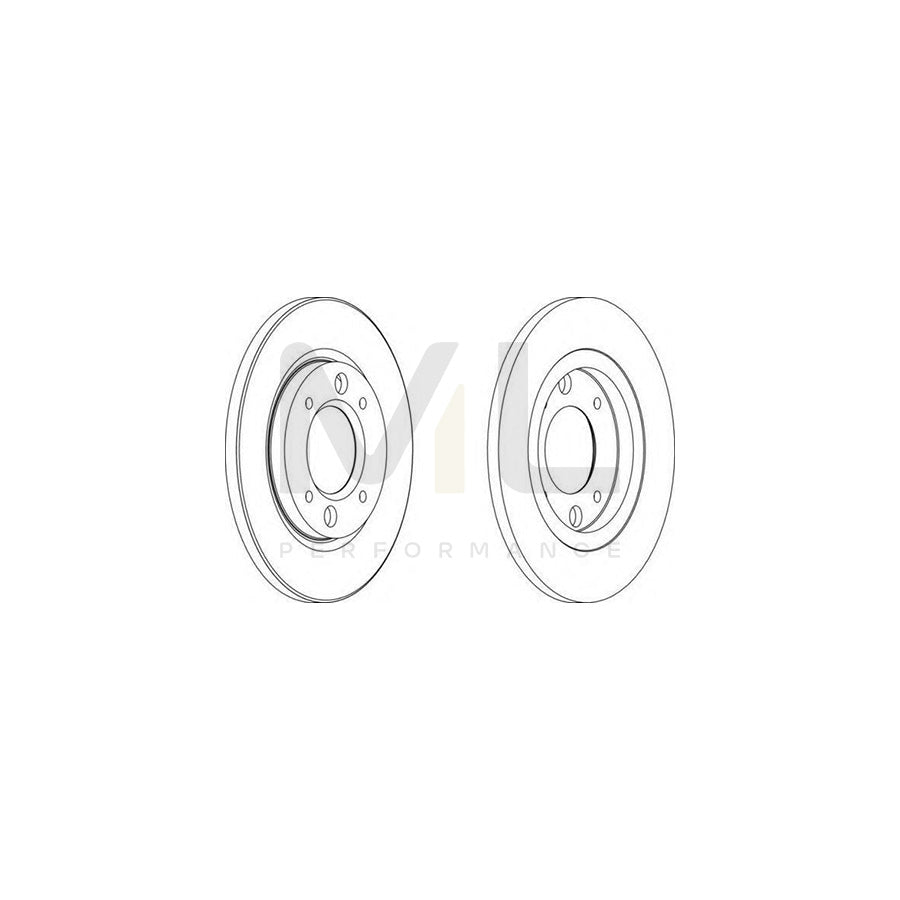 Ferodo DDF030-1 Brake Disc Solid - Pair