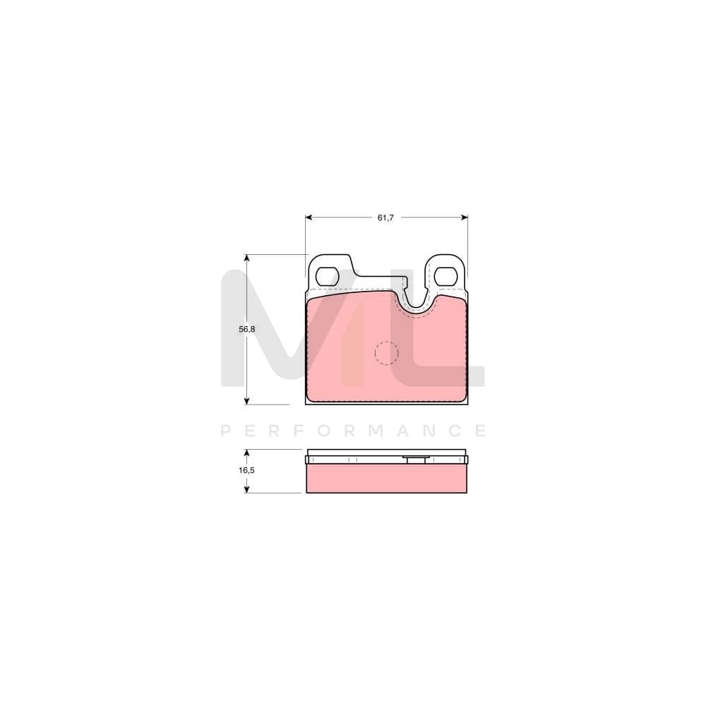 TRW Gdb258 Brake Pad Set For Bmw 7 (E23) Prepared For Wear Indicator