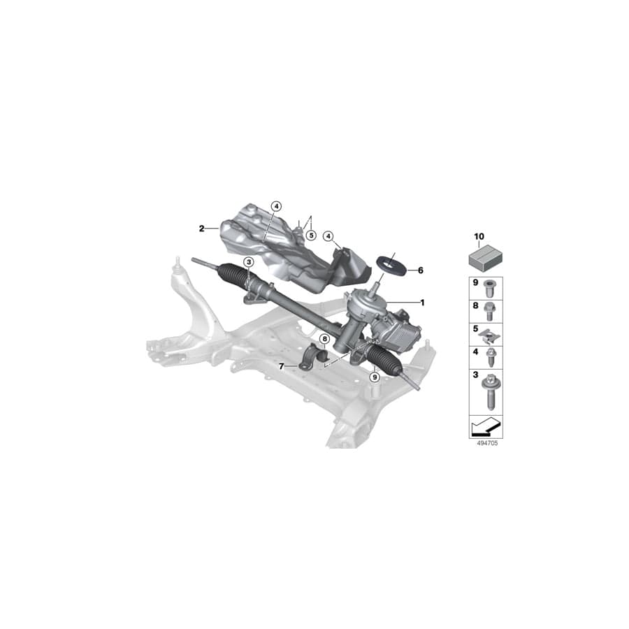 Genuine BMW 32106892346 F48 F39 Exch. Steering Box, Electr. (Inc. X2 20dX, X1 16d & X2 25iX)