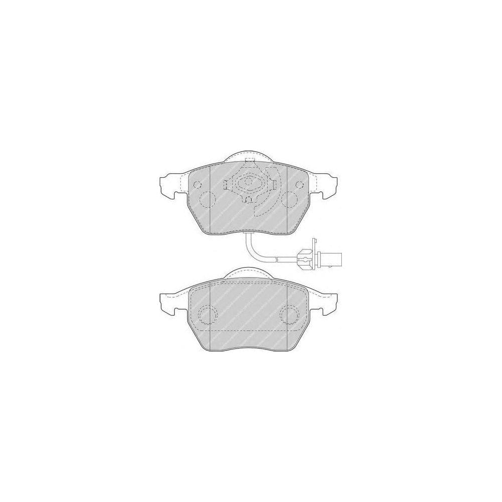 Ferodo FQT1717 Brake Pad Set Front Axle, Incl. Wear Warning Contact