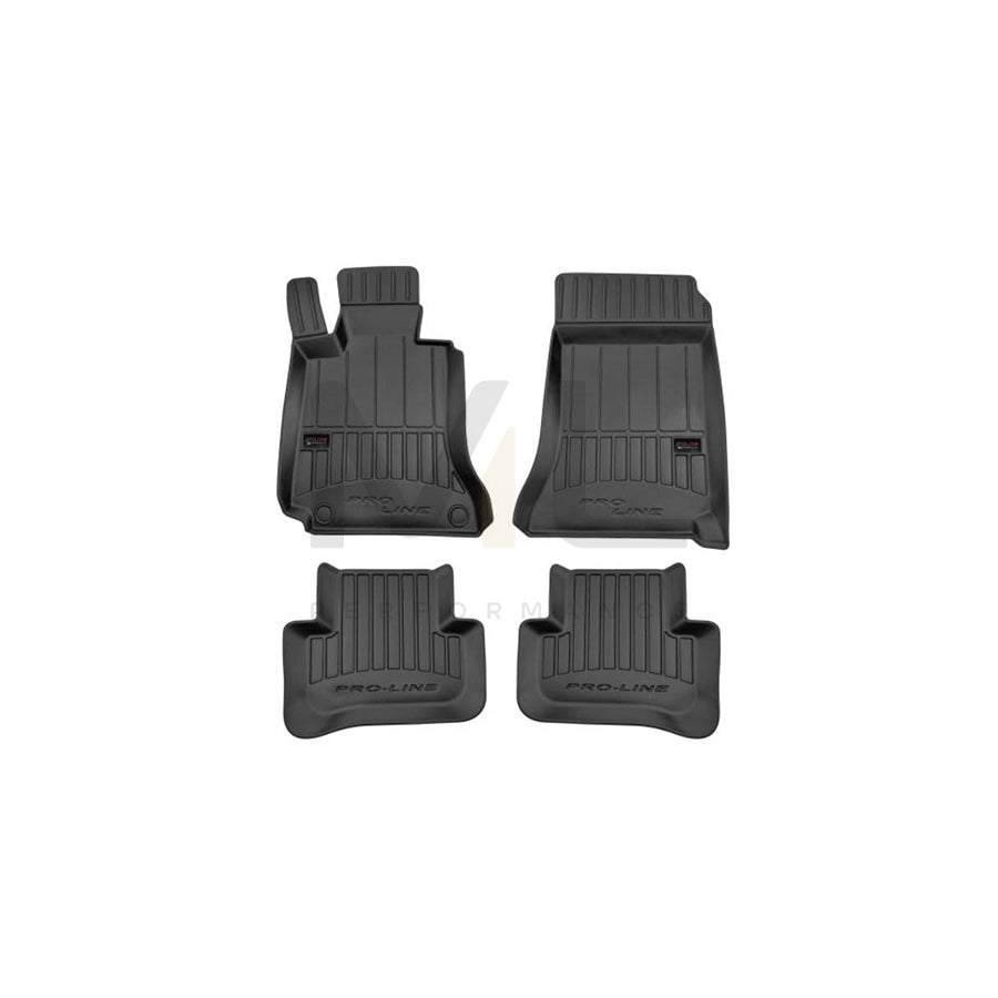 FROGUM Tailored 3D408005 Floor mat set suitable for MERCEDES-BENZ C-Class Saloon (W204) Elastomer, Front and Rear, Quantity: 4, Black, (LHD)