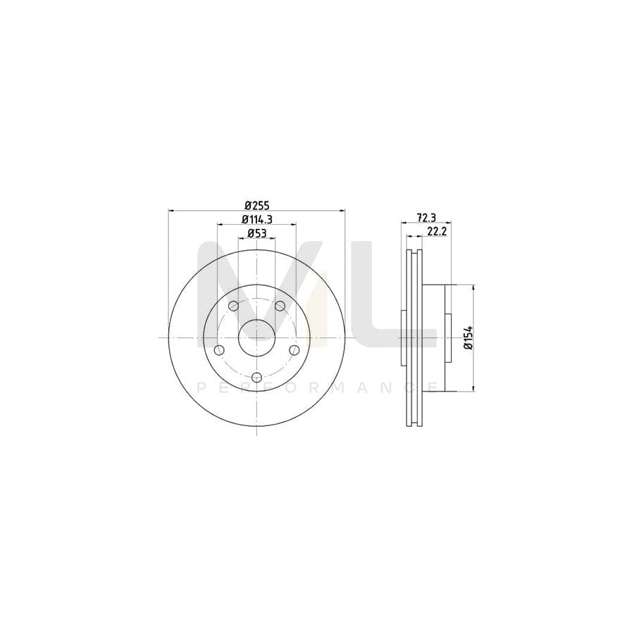 TEXTAR 92079000 Brake Disc for MAZDA 929 III Saloon (HC) Internally Vented, with wheel hub, without wheel studs - 1 piece