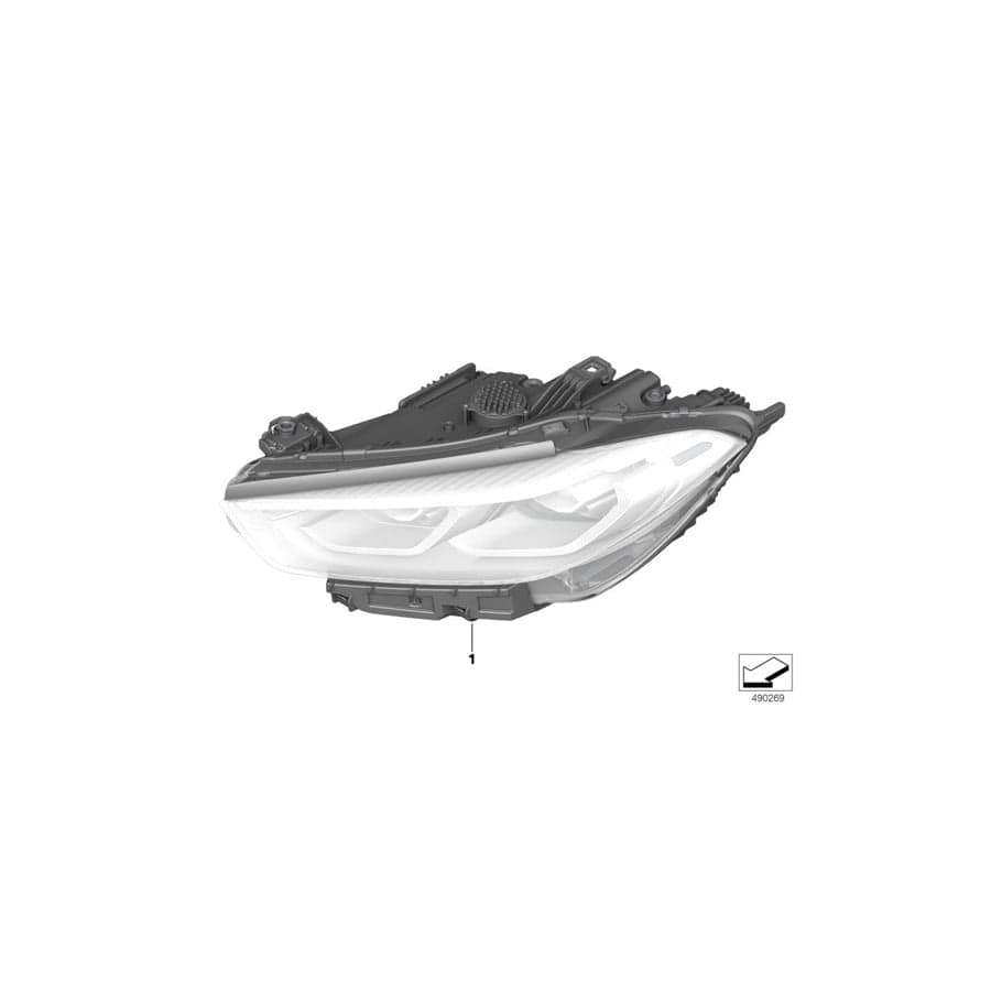 Genuine BMW 63118085133 F93 Headlight, Laser Light, Left (Inc. M8)