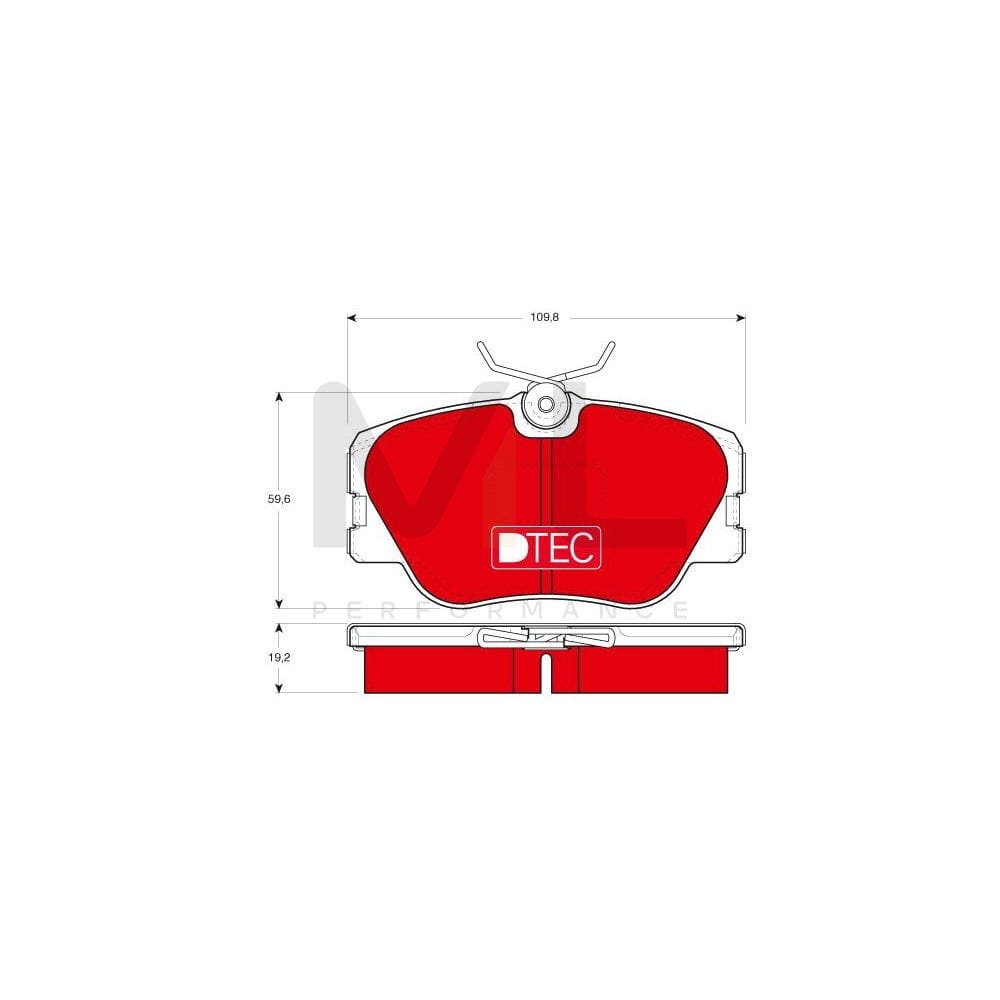 TRW Dtec Cotec Gdb818Dte Brake Pad Set Not Prepared For Wear Indicator, With Brake Caliper Screws, With Accessories