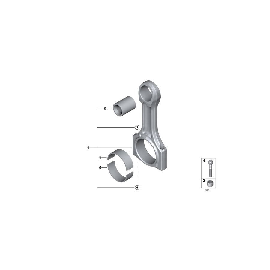 Genuine BMW 11241745259 E38 E31 Connecting Rod (Inc. L7, 750iL & 850Ci)