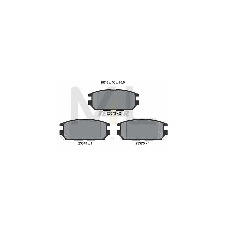 TEXTAR 2337301 Brake pad set with acoustic wear warning