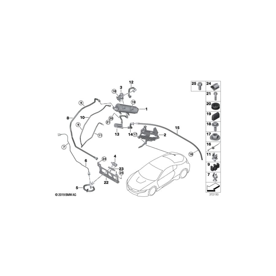 Genuine BMW 16137339296 I15 Scavenge Air Line (Inc. i8)