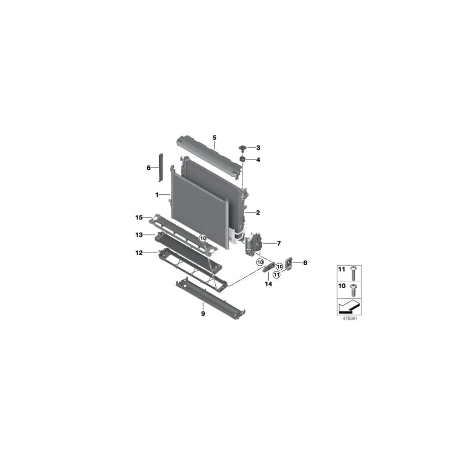 Genuine BMW 17117992019 G12 Holder, Module Mount, Lower Left ALPINA (Inc. ALPINA B7)