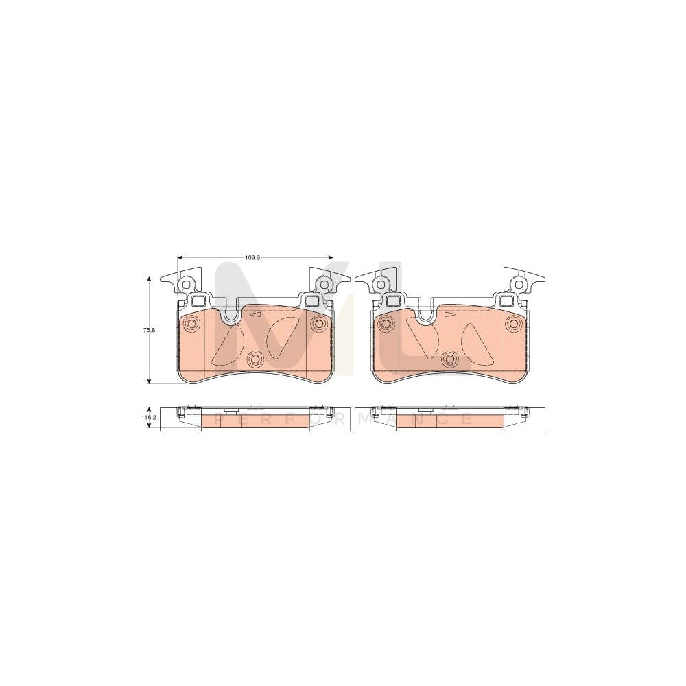 TRW Gdb2061 Brake Pad Set Prepared For Wear Indicator