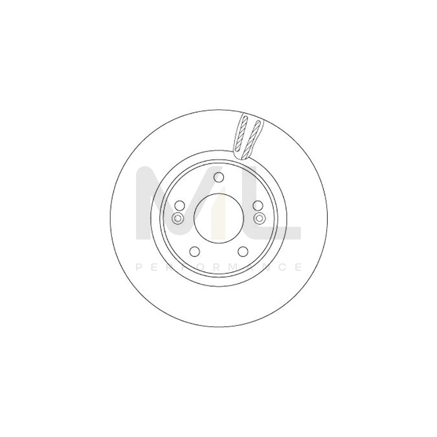 TRW DF6497S Brake Disc Vented, Painted - 1 piece