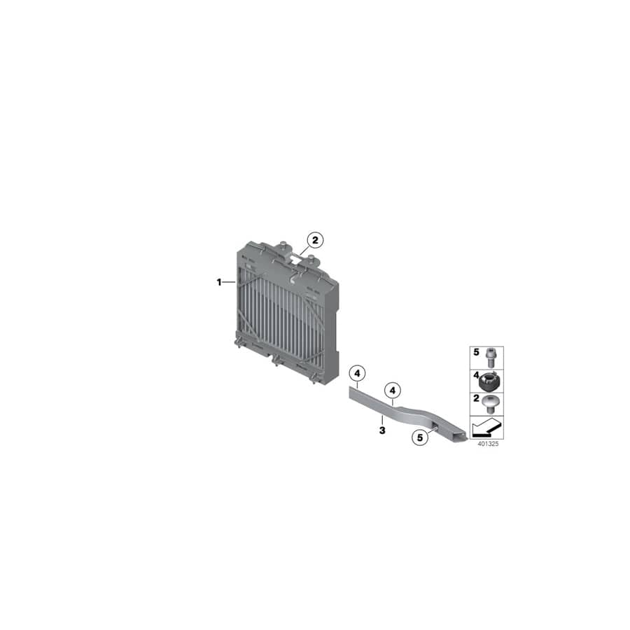 Genuine BMW 17117984390 F02 F01 F06 Bracket Oil Cooler Mounting (Inc. ALPINA B6, ALPINA B7X & ALPINA B7LX)