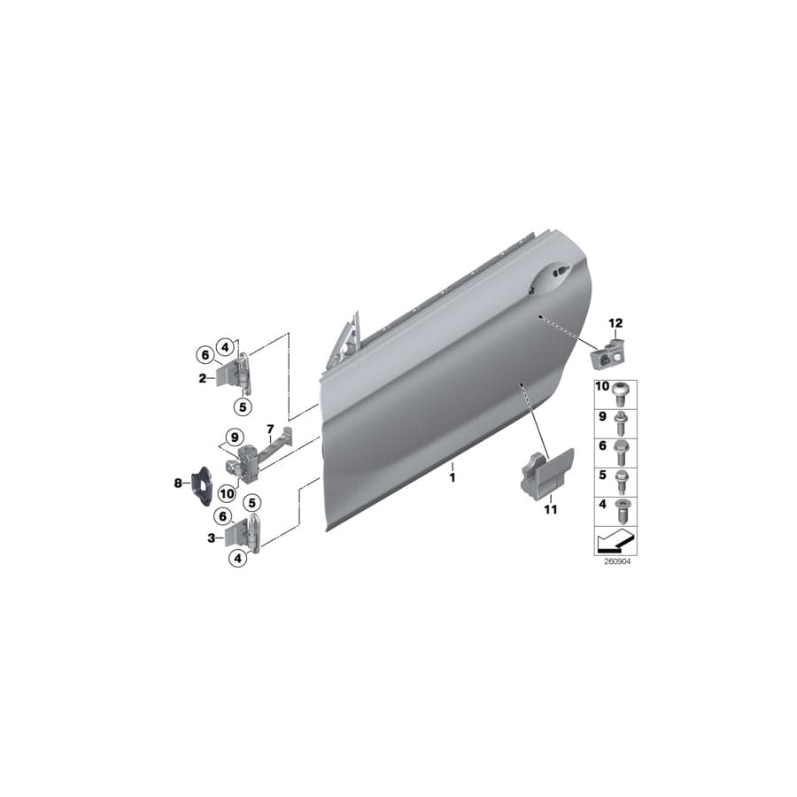 Genuine BMW 51717300984 F12 F06 Crashpad, Door, Front Right (Inc. 650iX 4.4, ALPINA B6 & M6)