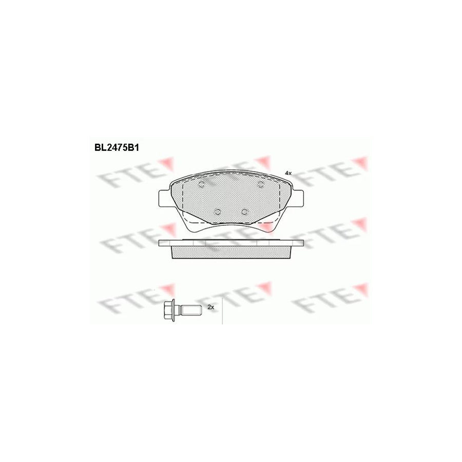 FTE Bl2475B1 Brake Pad Set
