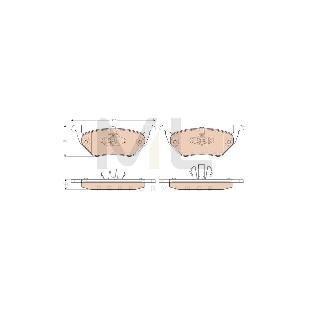 TRW Gdb1754 Brake Pad Set Not Prepared For Wear Indicator
