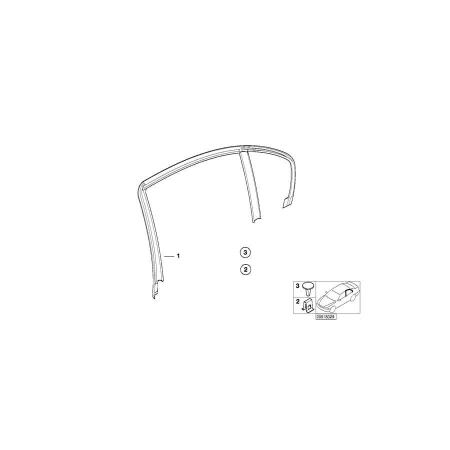 Genuine BMW 51348212523 E46 Cover, Window Frame With Speaker, Left (Inc. 320d, 325i & 318d)