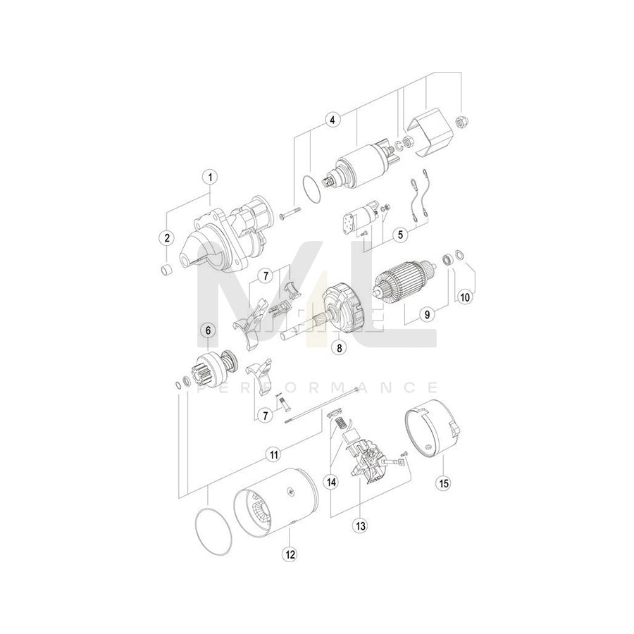MAHLE ORIGINAL MS 29 Starter motor 12V 2,6kW, Teeth Quant.: 9 | ML Performance Car Parts