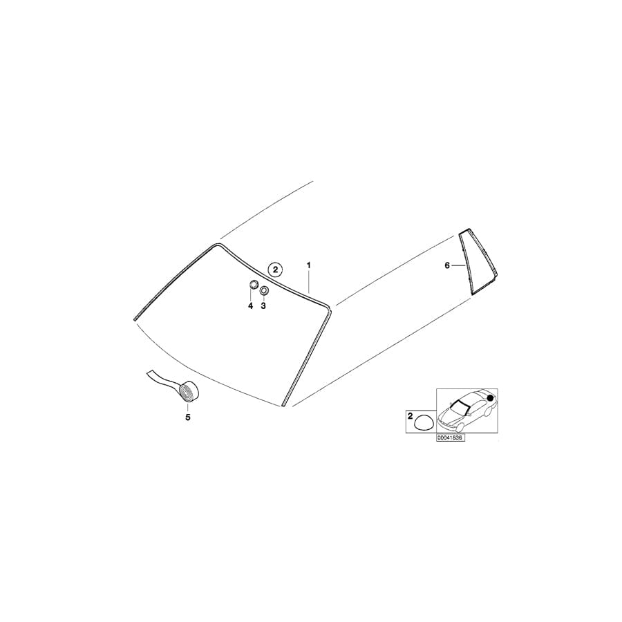 Genuine BMW 51348194767 E46 Seal, Rear Left Side Window (Inc. 320d, 323i & 320i)