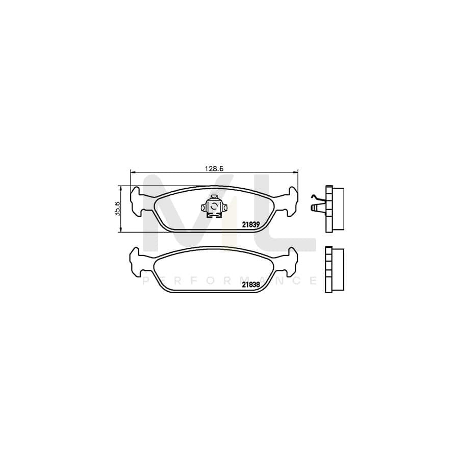 TEXTAR 2183801 Brake pad set for DAIHATSU Charade III Hatchback (G100, G101, G102) not prepared for wear indicator