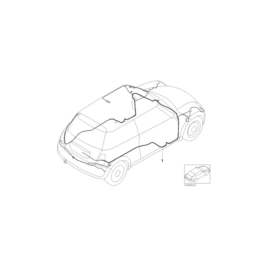 Genuine BMW 61126952903 R50 R53 Aux. Cable,Deactivate Passenger'S Airbag (Inc. One 1.6i, Cooper S & Cooper)