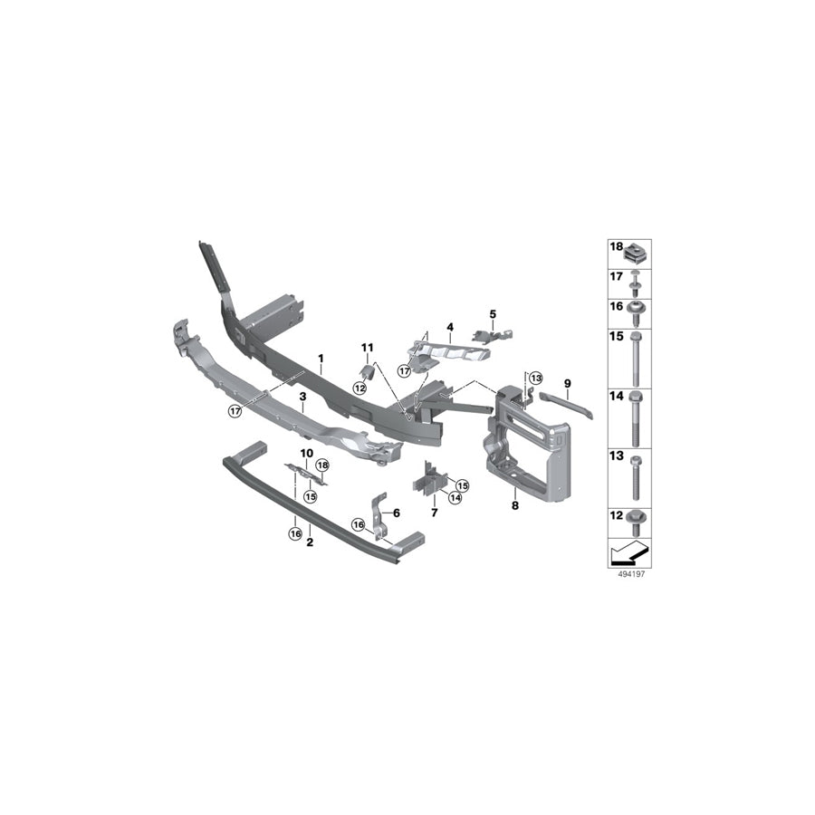 Genuine BMW 51117421623 G05 Impact Absorber, Top (Inc. X5 25dX, X5 45eX & X5 30dX)