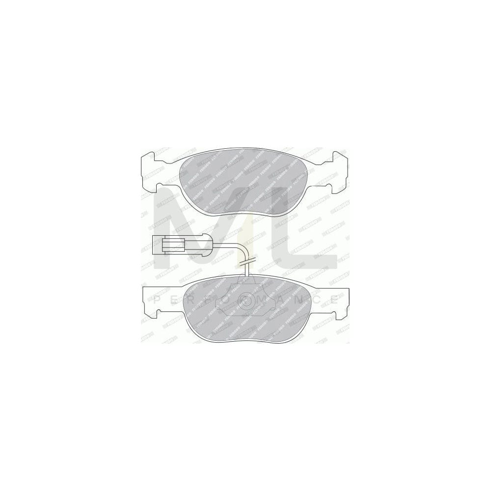 Ferodo Premier FDB1040B Brake Pad Set Incl. Wear Warning Contact, With Piston Clip