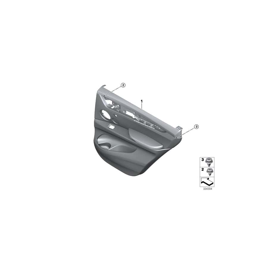 Genuine BMW 51427484706 F16 Door Lining Leather Rear Right TERRA/BRAUN (Inc. X6)