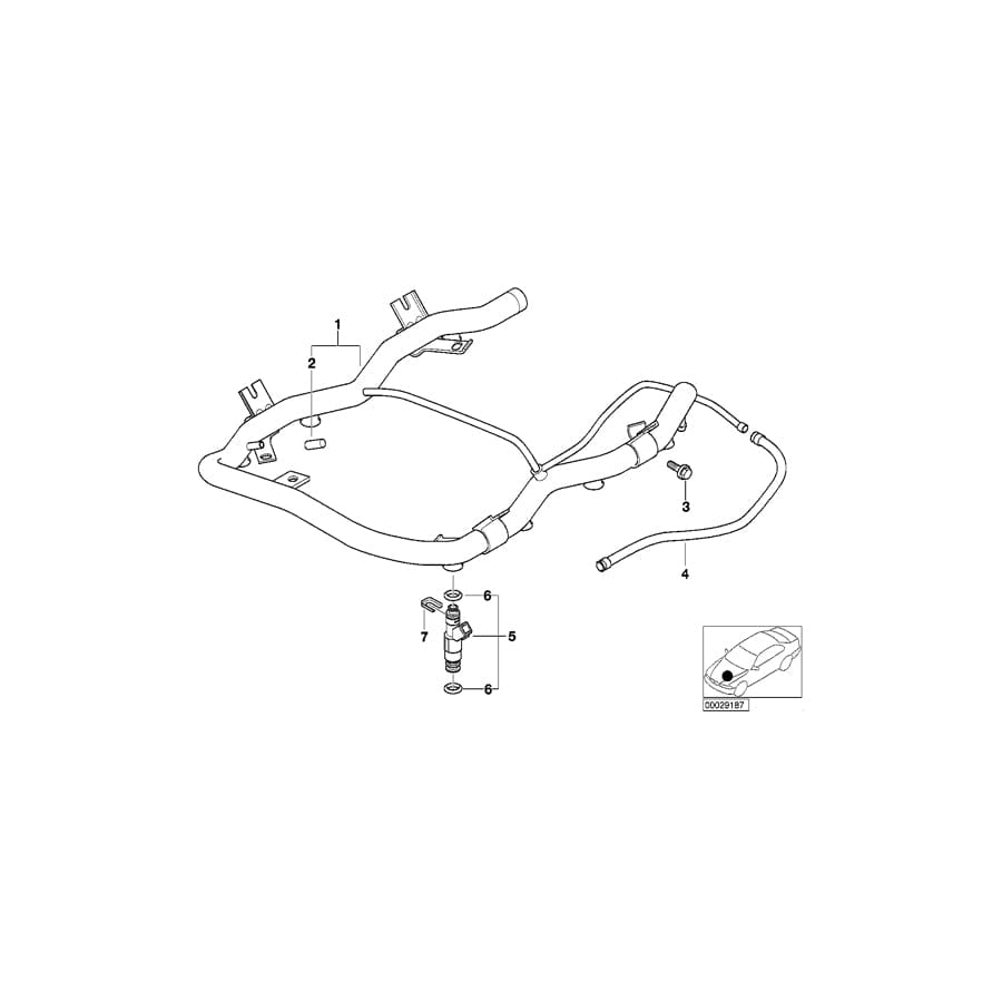Genuine BMW 13531437443 E53 Injection Tube (Inc. X5 4.4i & X5 4.6is)