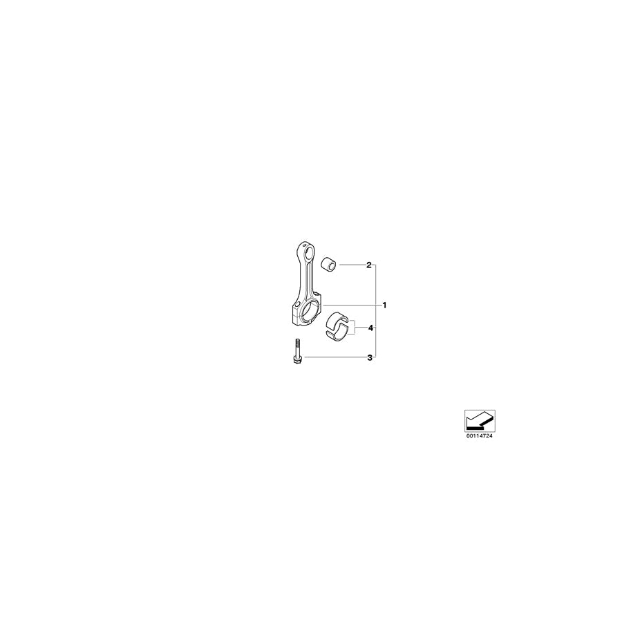 Genuine BMW 11247794928 R50 Connecting Rod With Bearing Shells (Inc. One D)