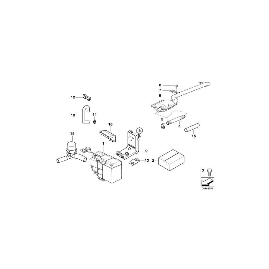 Genuine BMW 64126912028 E39 Additional Heater (Inc. 530d, 520d & 525d)