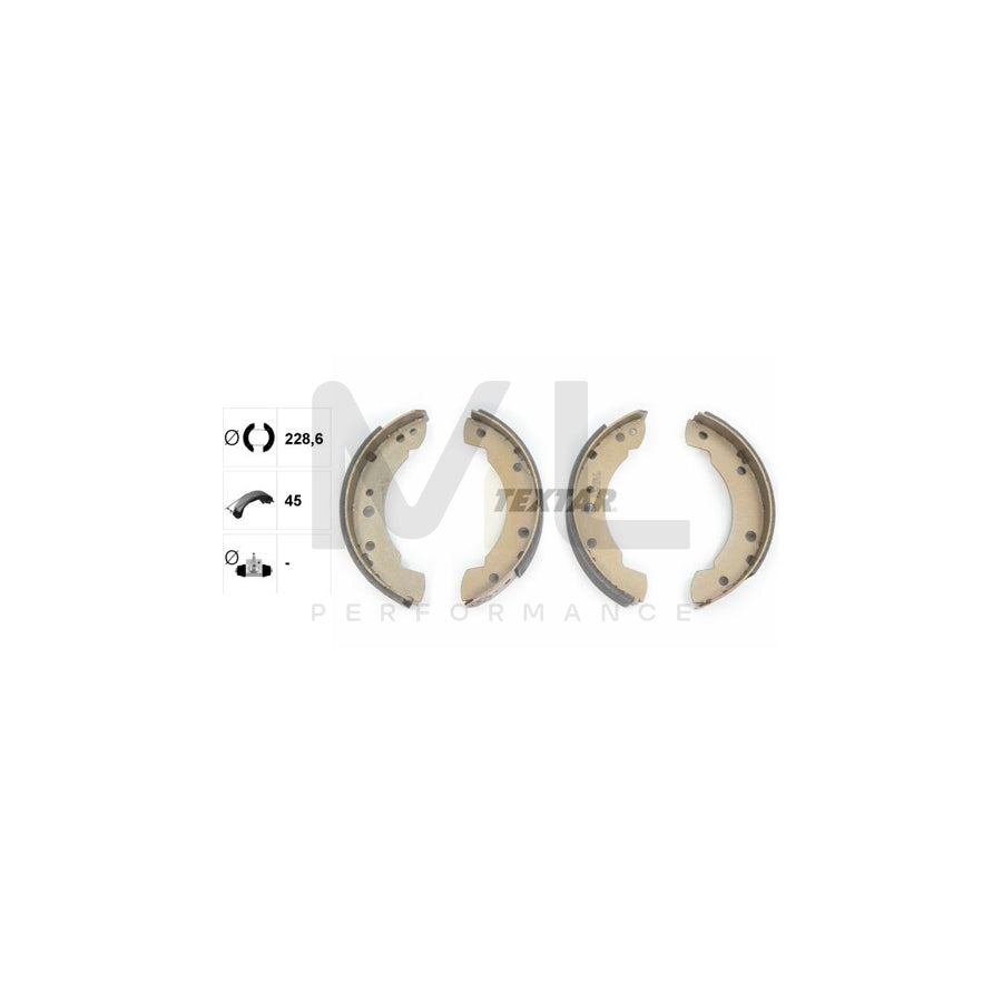 TEXTAR 91015900 Brake Shoe Set without handbrake lever