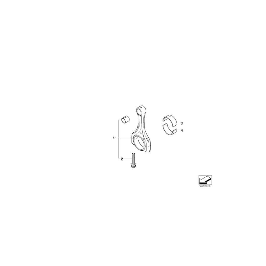 Genuine BMW 11247834437 E85 E46 E36 Set Connecting Rod (Inc. M3 CSL, Z4 M3.2 & Z3 M)