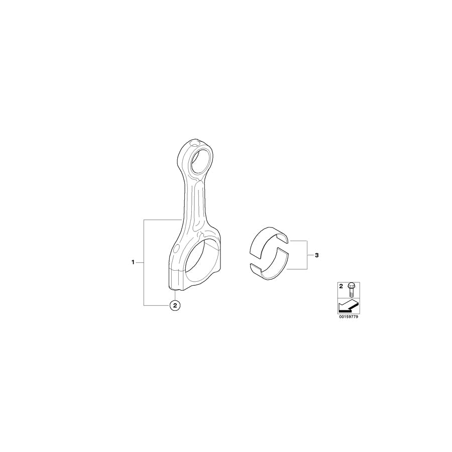 Genuine BMW 11247806770 R56 Set Connecting Rod (Inc. One D & Cooper D)