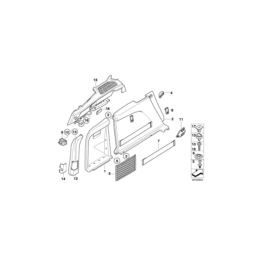 Genuine BMW 51479138216 E70 E71 Tension Belt SCHWARZ (Inc. X6 M, X5 3.5d & X5 3.0d)