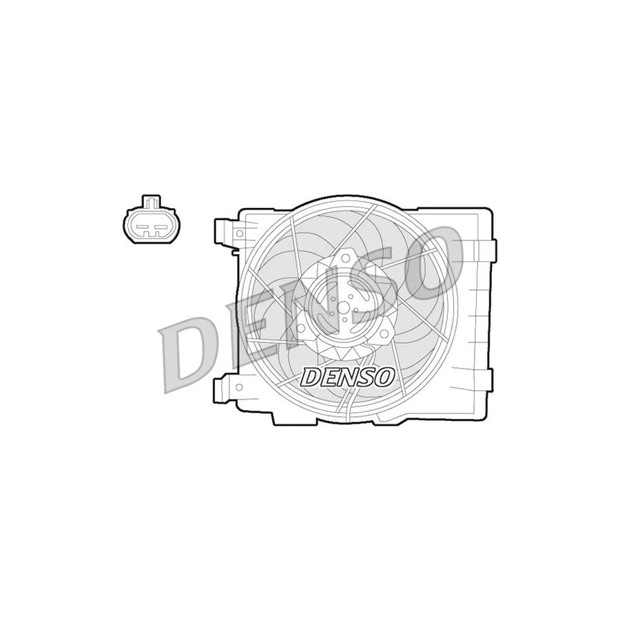 DENSO DER20015 Fan, Radiator for Opel Corsa C Hatchback (X01)