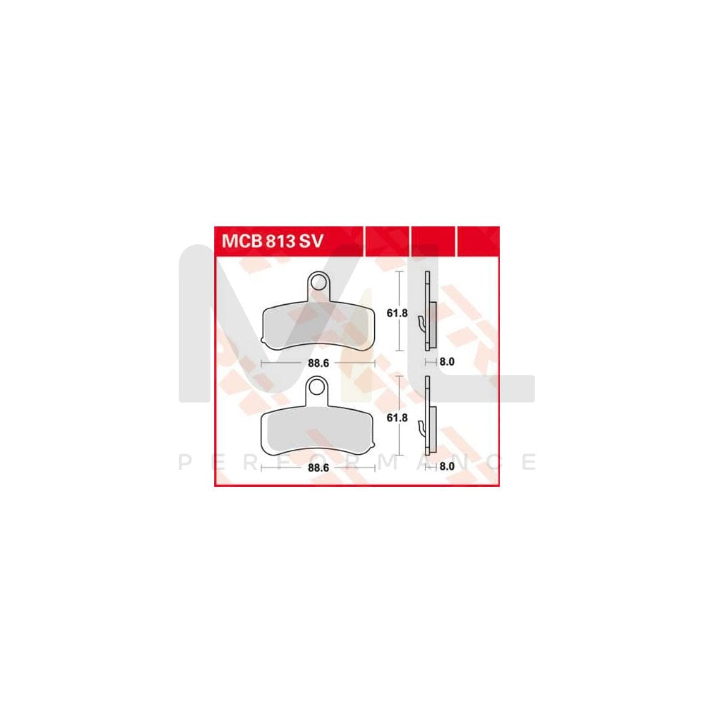 TRW Sinter Street Mcb813Sv Brake Pad Set