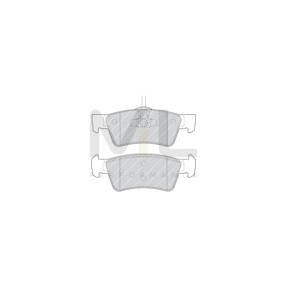 Ferodo Premier FDB1460 Brake Pad Set Incl. Wear Warning Contact, With Piston Clip, Without Accessories