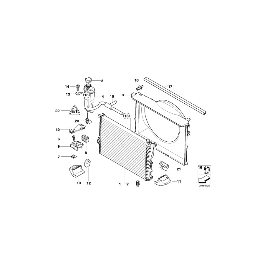 Genuine BMW 17111436381 E39 E38 Expansion Tank (Inc. 528i, 525i & 530i)