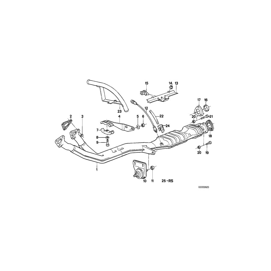 Genuine BMW 18211178246 E28 E24 Exhaust Support (Inc. M535i, 635CSi & 535i)