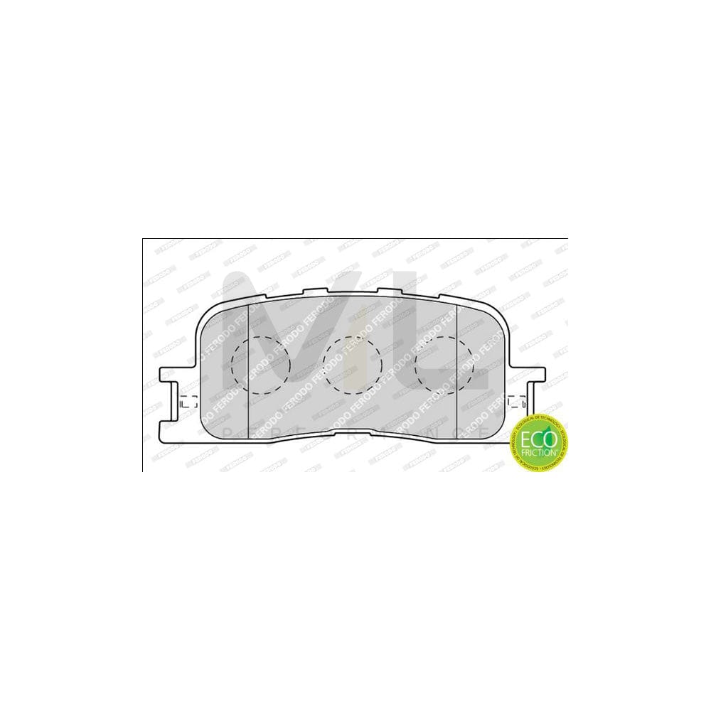 Ferodo Premier Eco Friction FDB1909 Brake Pad Set Not Prepared for Wear Indicator, Without Accessories